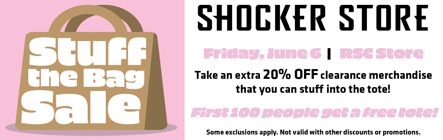 Friday, June 6th at the RSC store location. Take an extra 20% off clearance merchandise that you can stuff into the tote. First 100 people get a free tote.